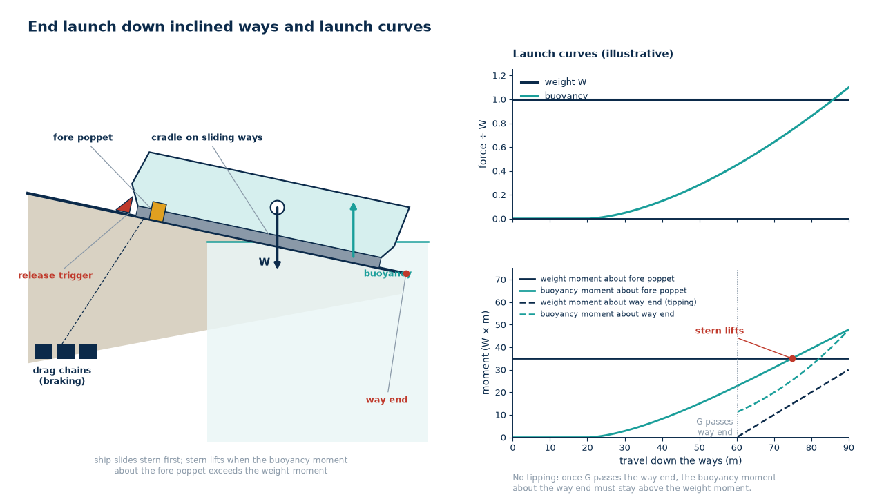 End launch arrangement and launch curves